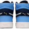 Zapatillas de skate Shuffle Mid Mid Tops informales unisex, azules y blancas