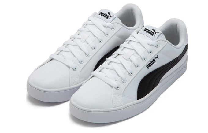 Zapatillas de skate Smash Vulc Retro Casual Unisex, blancas y negras.