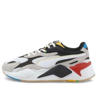 Zapatillas deportivas bajas RS-X para niños grandes, color negro, blanco y rojo (negro, blanco y gris)