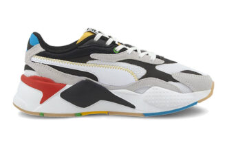 Zapatillas deportivas bajas RS-X para niños grandes, color negro, blanco y rojo (negro, blanco y gris)