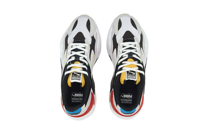 Zapatillas deportivas bajas RS-X para niños grandes, color negro, blanco y rojo (negro, blanco y gris)