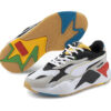 Zapatillas deportivas bajas RS-X para niños grandes, color negro, blanco y rojo (negro, blanco y gris)