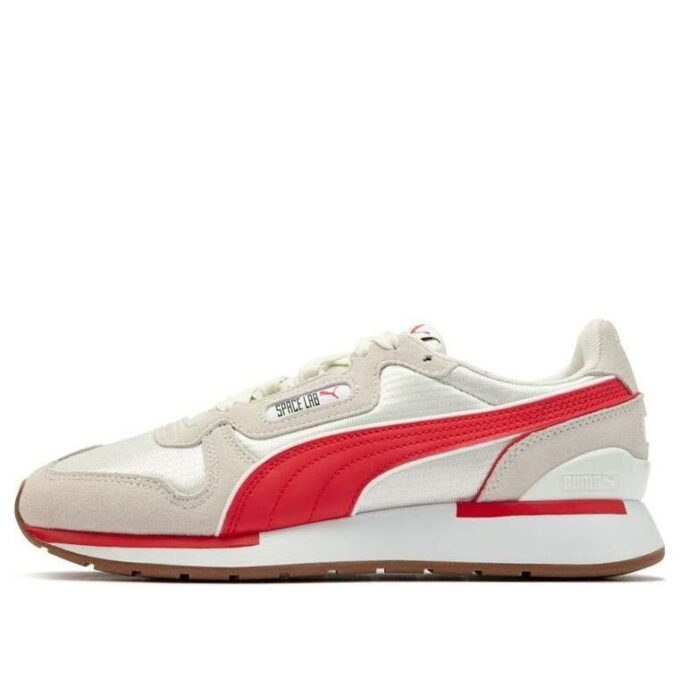 Zapatillas deportivas informales Space Lab Athleisure unisex blancas y rojas