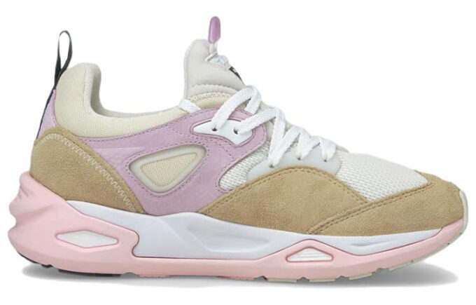 Zapatillas deportivas informales Trc Blaze Athleisure unisex marrón blanco rosa