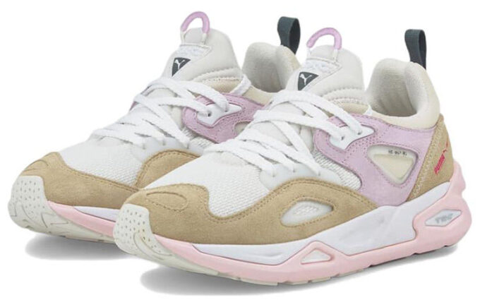 Zapatillas deportivas informales Trc Blaze Athleisure unisex marrón blanco rosa