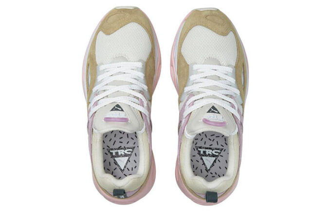 Zapatillas deportivas informales Trc Blaze Athleisure unisex marrón blanco rosa
