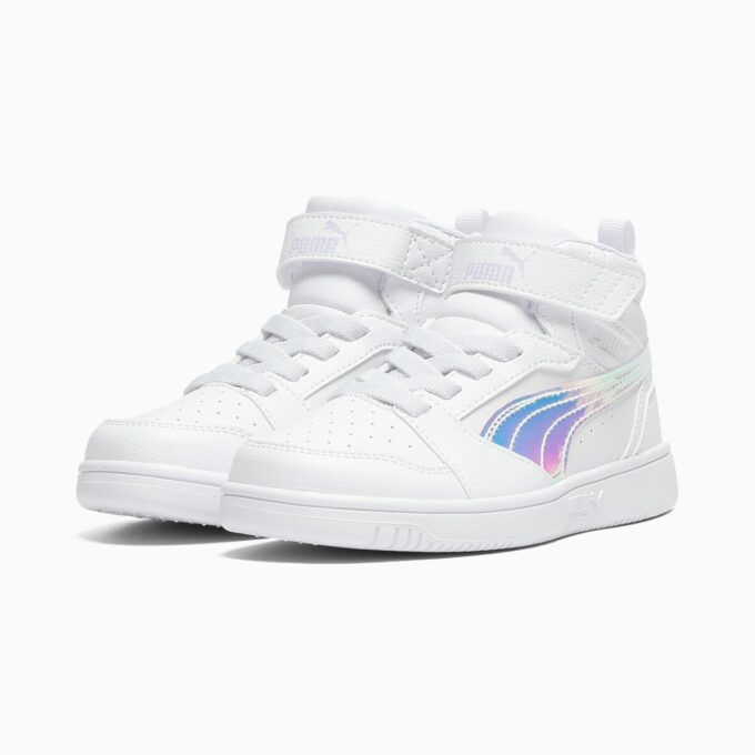 Zapatillas deportivas Rebound V6 Shine de caña media y fácil de poner para niños pequeños Zapatillas deportivas Rebound V6 Shine de caña media y fácil de poner para niños pequeños