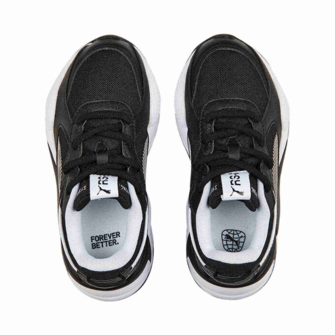 Zapatillas RS-X en blanco y negro para niños pequeños Zapatillas RS-X en blanco y negro para niños pequeños