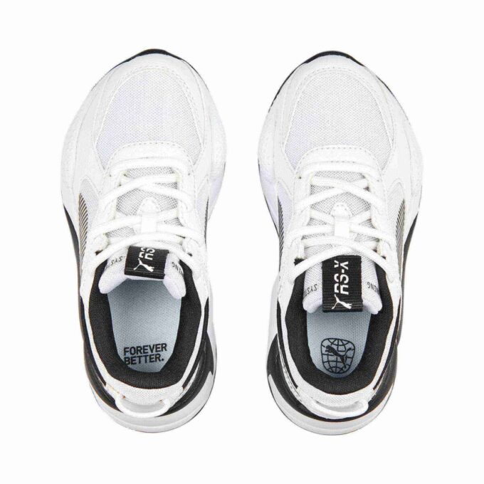 Zapatillas RS-X en blanco y negro para niños pequeños Zapatillas RS-X en blanco y negro para niños pequeños