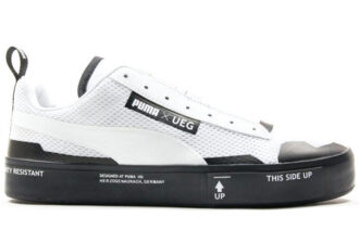 Zapatillas sin cordones UEG x Court Play “Gravity Resistance – Blanco”