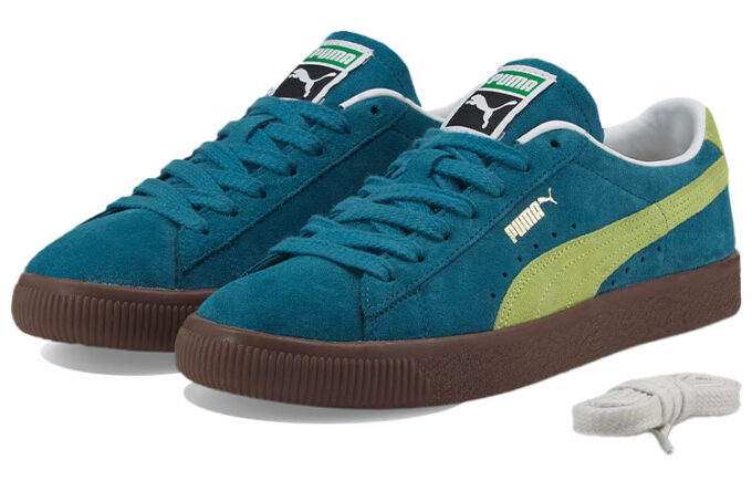 Zapatillas unisex de ante vintage azul/verde