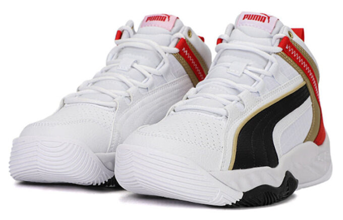 Zapatillas unisex Rebound Future Evo Mid-Top negras, blancas y rojas