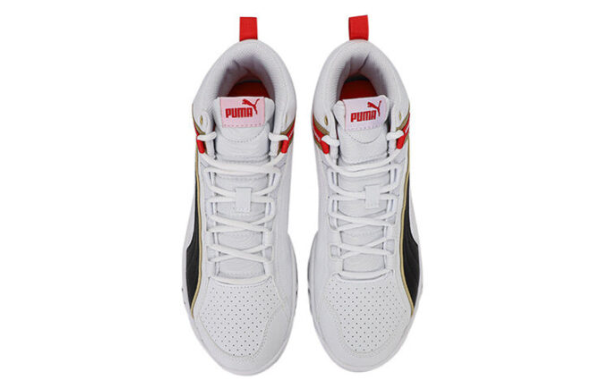 Zapatillas unisex Rebound Future Evo Mid-Top negras, blancas y rojas
