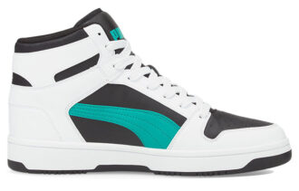 Zapatillas unisex Rebound LayUp Mid-Top negras, blancas y verdes