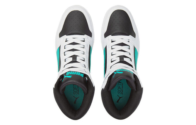Zapatillas unisex Rebound LayUp Mid-Top negras, blancas y verdes