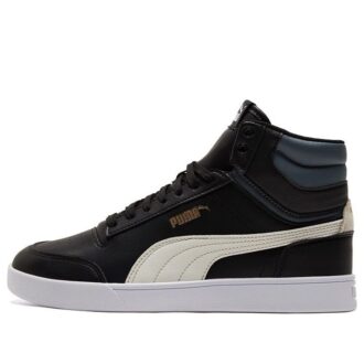 Zapatillas unisex Shuffle Mid-Top negras y blancas
