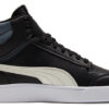 Zapatillas unisex Shuffle Mid-Top negras y blancas