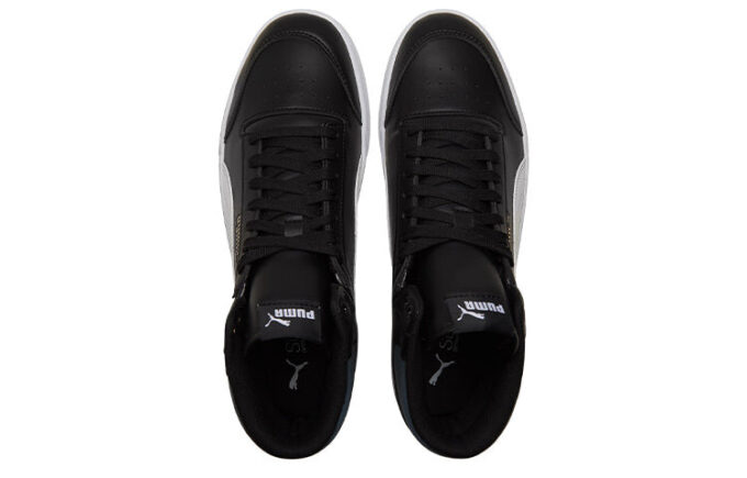 Zapatillas unisex Shuffle Mid-Top negras y blancas