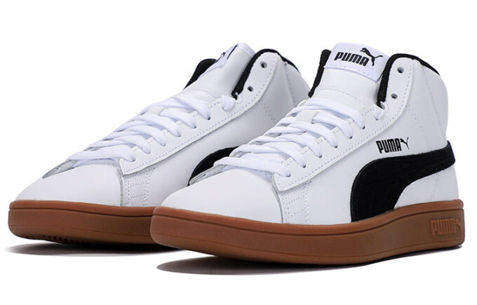Zapatillas unisex Smash V2 Mid-Top blancas