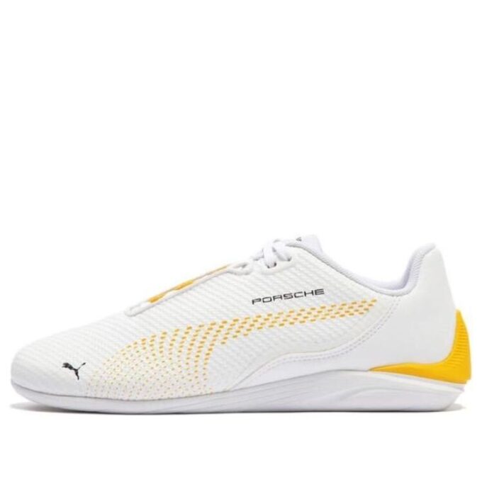 Zapatos de conducción Porsche Legacy Drift Cat Decima “Blanco y amarillo”
