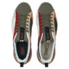 Zapatos de ocio con tiras de ante en bloque, verde, rojo y beige