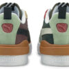 Zapatos de ocio con tiras de ante en bloque, verde, rojo y beige