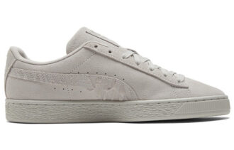 Zapatos de skate casuales de ante con relieve monocromático unisex en gris