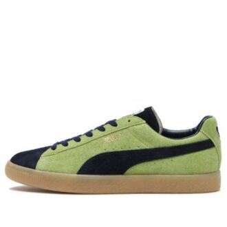Zapatos de skate casuales de ante vintage Mij Jasmine Green, negros y marrones
