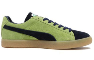 Zapatos de skate casuales de ante vintage Mij Jasmine Green, negros y marrones