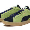 Zapatos de skate casuales de ante vintage Mij Jasmine Green, negros y marrones