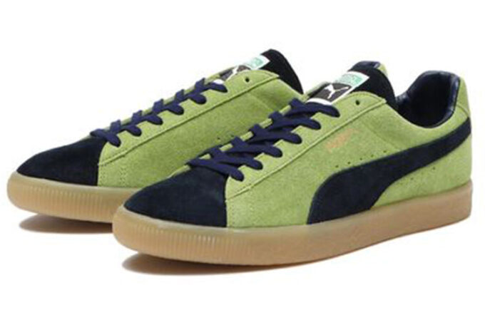 Zapatos de skate casuales de ante vintage Mij Jasmine Green, negros y marrones