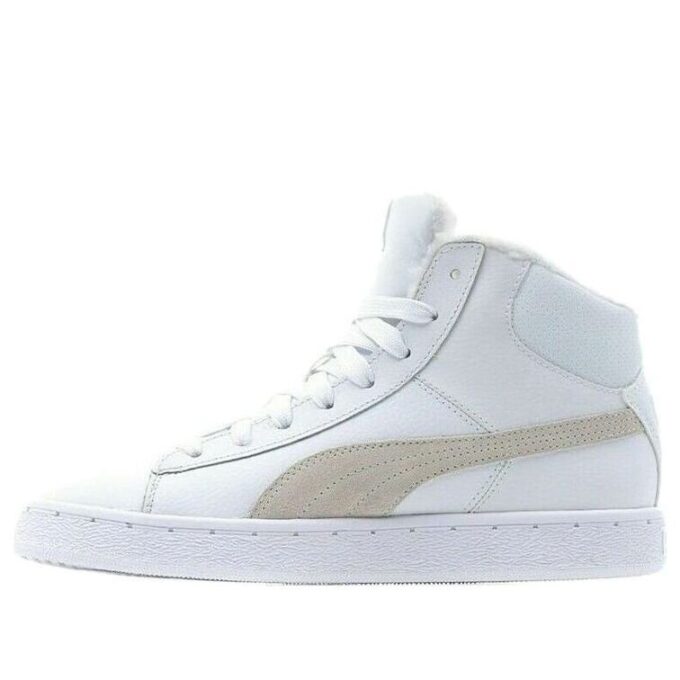 Zapatos de skate casuales de caña media, cómodos, cálidos y con forro de piel, unisex, blancos, con forro polar