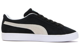 Zapatos de skate casuales de gamuza unisex, negros y blancos
