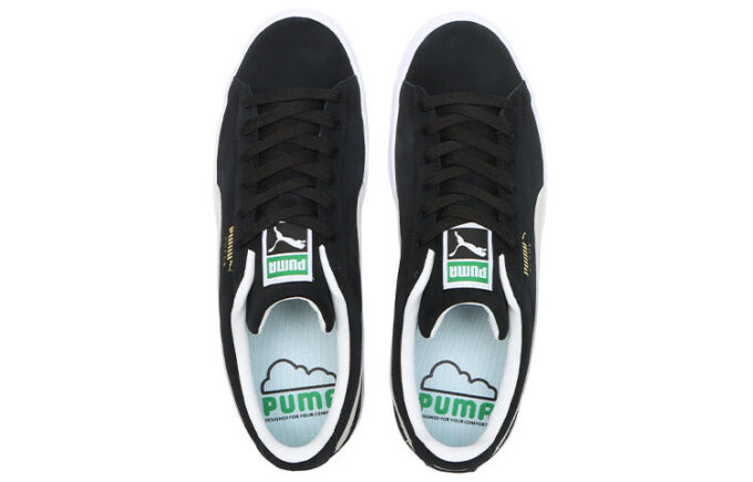 Zapatos de skate casuales de gamuza unisex, negros y blancos