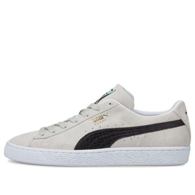 Zapatos de skate casuales retro de ante Croc unisex, grises y blancos
