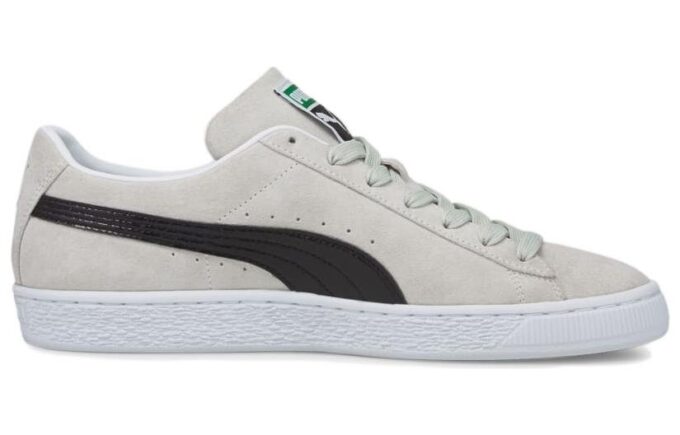 Zapatos de skate casuales retro de ante Croc unisex, grises y blancos