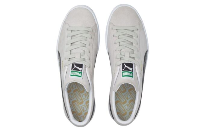 Zapatos de skate casuales retro de ante Croc unisex, grises y blancos