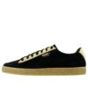 Zapatos de tabla clásicos de ante metalizados para el tiempo libre, negros y dorados