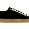 Zapatos de tabla clásicos de ante metalizados para el tiempo libre, negros y dorados