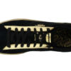 Zapatos de tabla clásicos de ante metalizados para el tiempo libre, negros y dorados