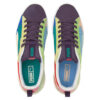 Zapatos de tabla de ocio con tiras de ante en bloque y diseño en morado, azul y verde