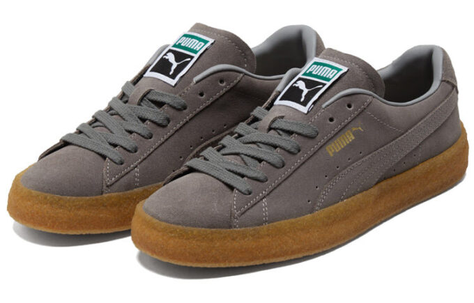 Zapatos de tabla de ocio de ante y crepé gris